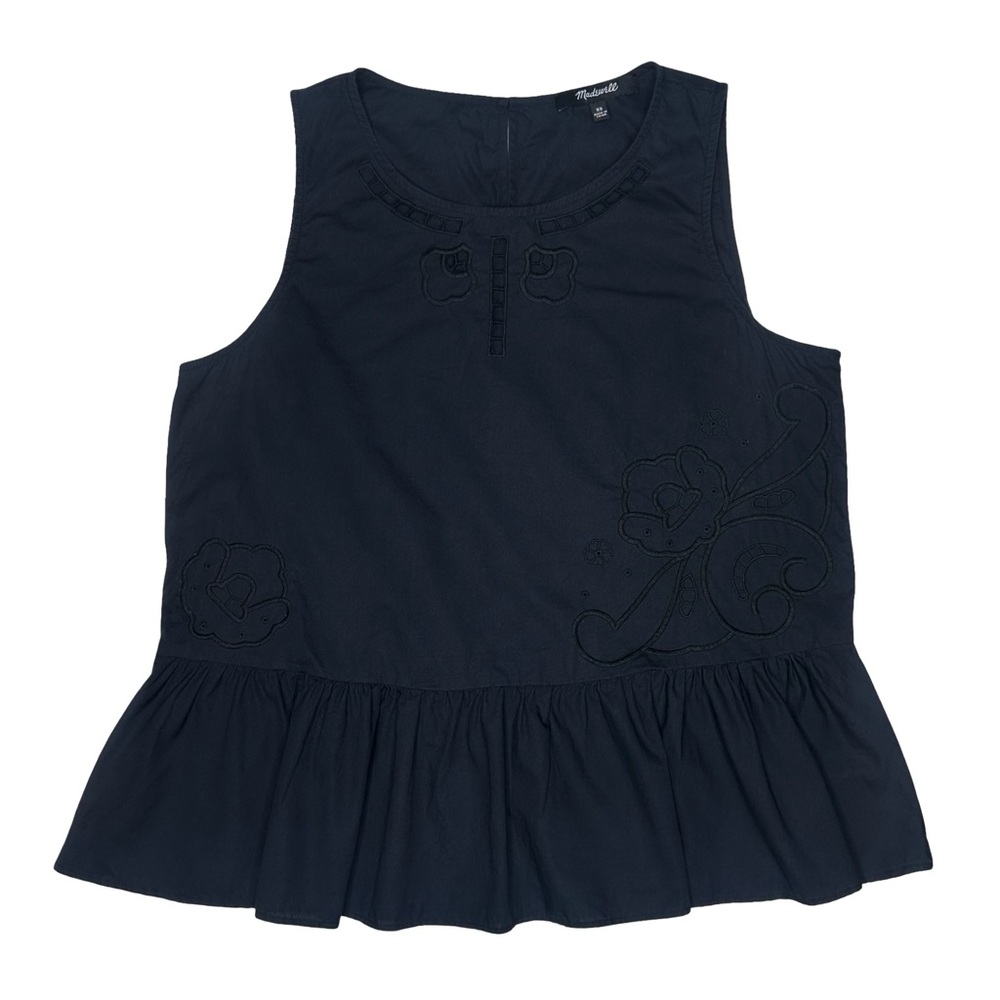 Madewell Embroidered Peplum Tank Top‎